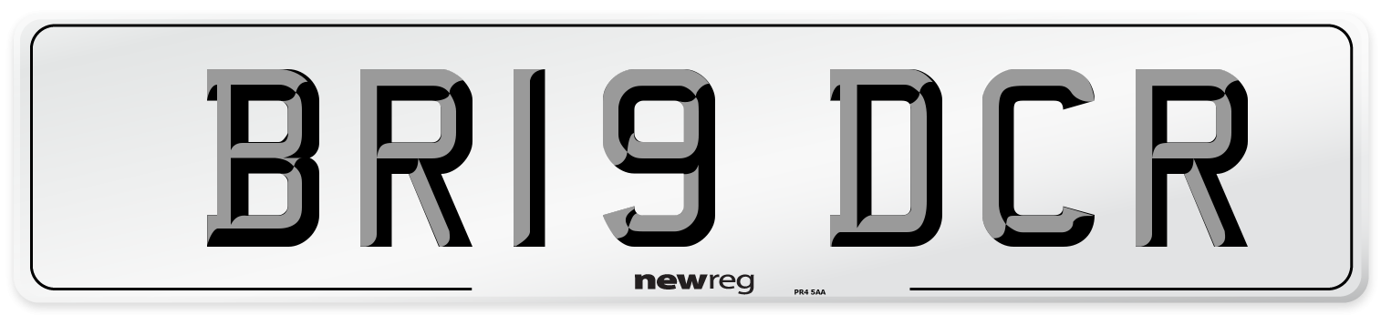 BR19 DCR Number Plate from New Reg